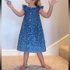 GAP Denim with Star Pattern Toddler Girls Dress (5T / 5 Years)